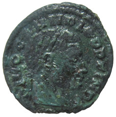 DIVUS CLAUDIUS II GOTHICUS. 268-270 AD. AE 1/2 FOLLIS. EAGLE REVERSE.