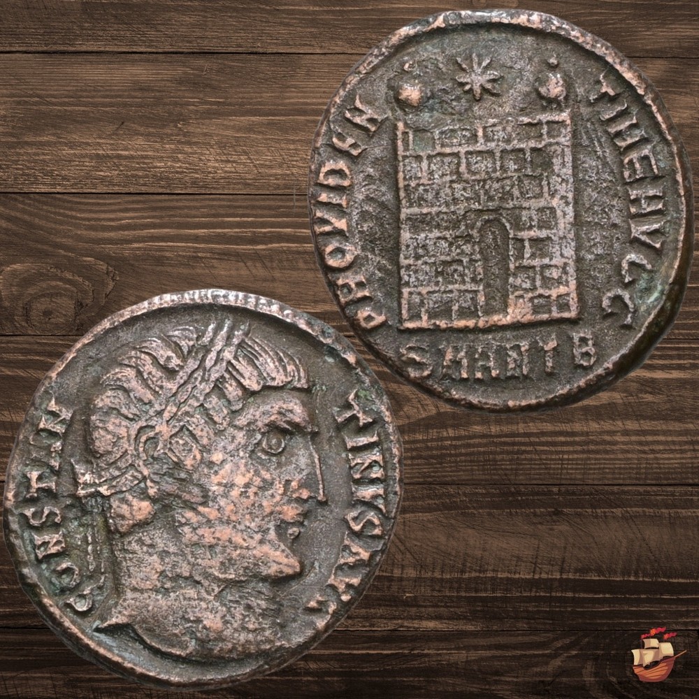 Constantine I the Great coin — Campgate follis — Antioch mint ^D2206