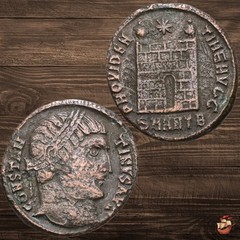 Constantine I the Great coin — Campgate follis — Antioch mint ^D2206
