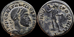 Constantine I. Ancient coin Follis Rome mint RIC VII Rome 20 (312–313 AD)R00033
