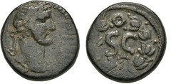 Ancient Rome 129-130 AD SYRIA SELEUCIS ANTIOCH HADRIAN WREATH