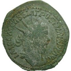 [#651942] Coin, Postumus, Double Sestertius, AD 261, Trier or Cologne, VF, Bro,