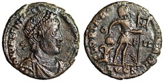 Valentinian I “Dragging Captive, Palm Frond at Feet” Lyons Very Rare Variety