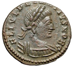 Delmatius Caesar Nummus “Two Soldiers” Cyzicus Mint Extremely Fine