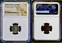 Roman Emperor Tetricus I 271AD-274AD Double Denarius NGC Genuine Ancient Coin