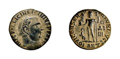 Authentic Ancient Roman Coin Licinius I, 308-324. Follis ANT Jupiter Wreath
