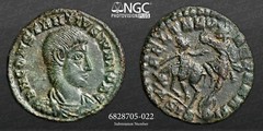 CONSTANTIUS GALLUS. Ancient Roman coin. AD 351-354. NGC certified Ch XF. A1298