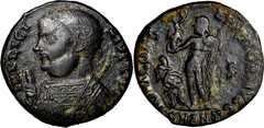 Licinius I Roman Bronze Follis Antioch – Mappa Globe & Scepter – RIC 27 VF/EF