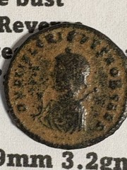 Rome. CRISPUS AS CAESAR, 317-326 19mm, 2.4g AE Follis. Desert Patina. Nice! CR70