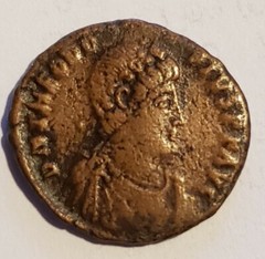 Ancient Roman Imperial Coin – THEODOSIUS l – 392-395 AD – Mintmark: A: ANTA