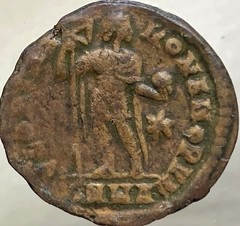 Ancient Roman Coin 392AD-395AD Emperor Theodosius Reverse Holding Globe Genuine