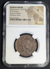 Roman Empire Maximinus II AD 310-313 BI Nummus, Issue as Caeser, Rare Imitative