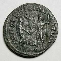 EMPIRE w/ Diocletian & Globe from Zeus Ancient Roman Coin Old Antoninianus D986