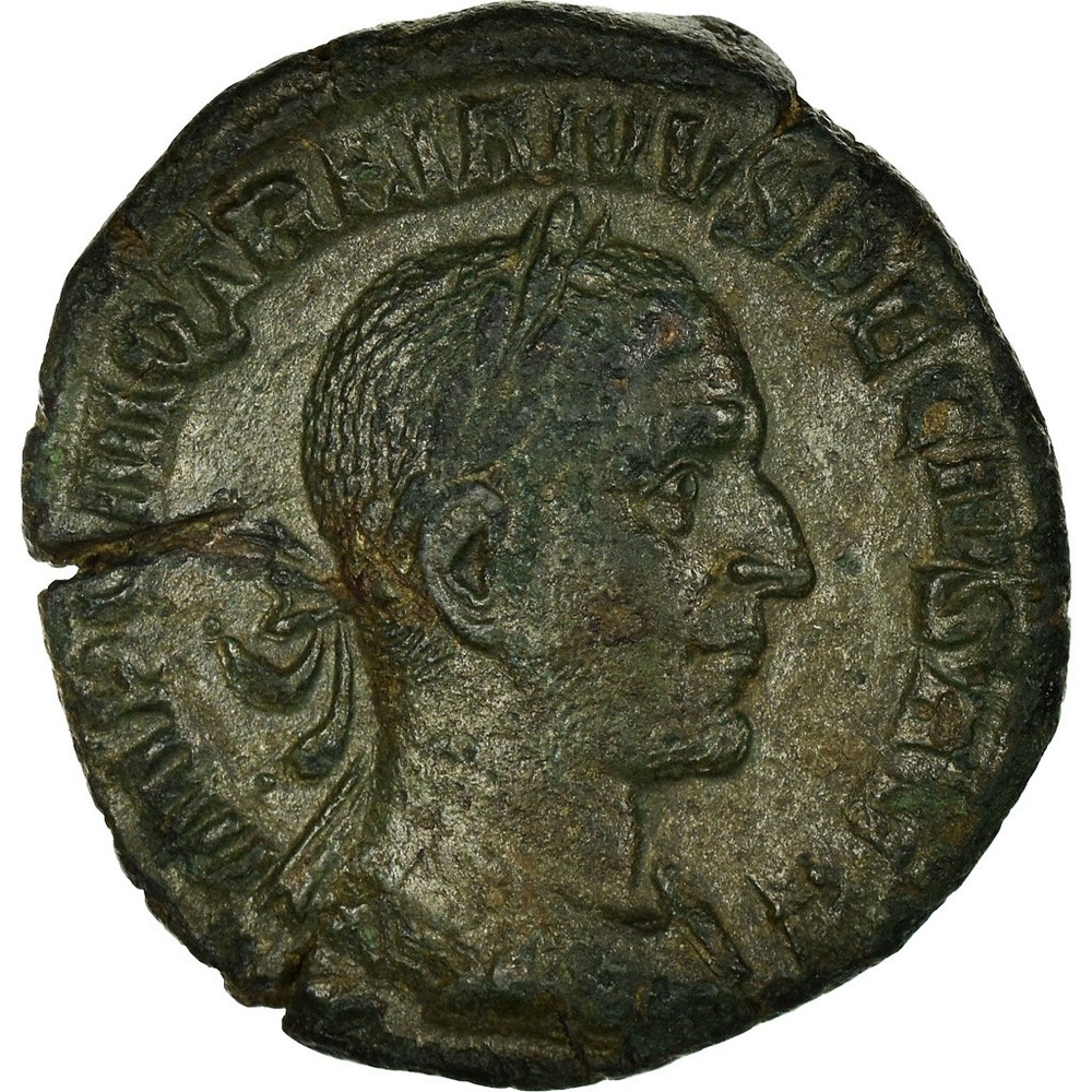 [#658995] Coin, Trajan Decius, Sestertius, Rome, EF, Bronze, RIC:124, a