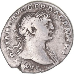 [#342610] Coin, Trajan, Denarius, 108-109, Rome, VF, Silver, RIC:119 var.