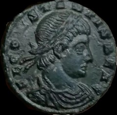 CONSTANTIUS II 337 -361 AD, ROMAN IMPERIAL . Soldiers – 1 Standard . UNC-AU
