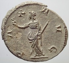 Scarce !!! Silver !!! Roman Imperial Postumus PAX !!! Authentic