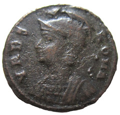 CITY COMMEMORATIVE. AE 3. ALEXANDRIA MINT, CIRCA 333-335 AD. SHE-WOLF REVERSE.
