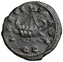 Allectus Quinarius “Galley with Sail & Rowers Sailing” Camulodunum