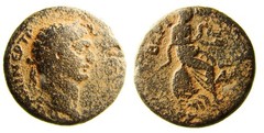TRAJAN. 98-117 AD. Tiberias with Hygiaea, Goddess of Health