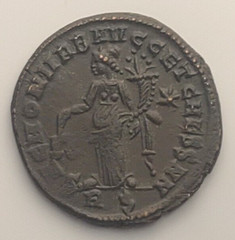 286-305 AD Roman Imperial Maximianus Moneta Ticinium Bronze AE1 Follis