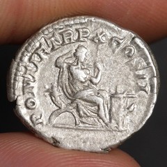 Caracalla Denarius 207AD Ancient Roman Empire Silver Coin Choice VF Securitas