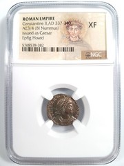 Constantine II Roman Empire BI Nummus AE3/4 NGC XF Ancient Epfig Hoard Pedigree