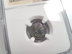 Constantine I Roman Empire Nummus AE3/4 NGC Ch AU Ancient Epfig Hoard Pedigree