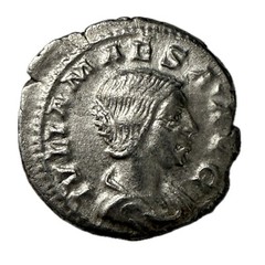 Julia Mamaea Severus Alexander ancient Roman Silver denarius coin, Excellent