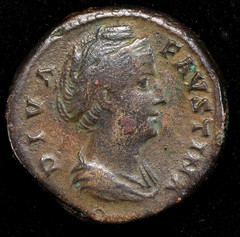 DIVA FAUSTINA I Sestertius 141 – 161 AD Rome Mint wife of Antoninus Pius