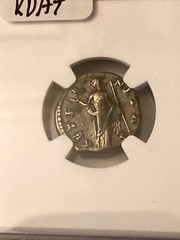 RARE ANCIENT COIN FAUSTINA SR AD 138-140/1 AR DENARIUS NGC VF