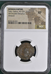 TREBONIANUS GALLUS 251-253AD. AR DOUBLE DENARIUS ANTIOCH 8230143-051