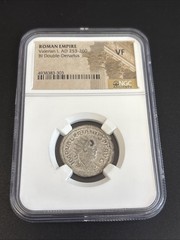 Roman Empire Valerian I AD 253-260 BI Double Denarius Silver NGC VF