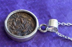 Pontius Pilate Genuine Ancient Jewish Roman Jesus Time Coin 925 Silver Necklace