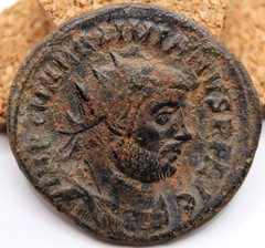 Roman Imperial | Maximianus I | AE Reform Radiate | 295-299 | Cyzicus | Jupiter