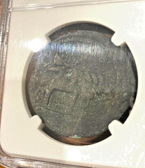 ALEXANDRIA TRAJAN AE DRACHM 35MM 21.7G , RV. EMPEROR – QUADRIGA OF ELEPHANTS F