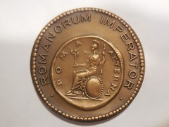 Roman Emperor Caesar Trajan Hadrian Medal 50mm