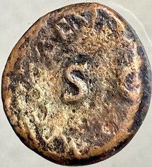 41-54AD Claudius I Quadrans 3 Leg Modius 2000 Year Old Ancient Roman Coin