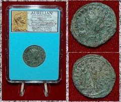 Roman Empire Coin AURELIAN Concordia Clasping Hands With Aurelian Antoninianus