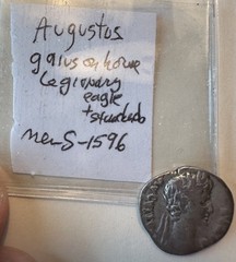 #10. Octavian, Augustus Silver Denarius Ancient Coin 27 BC – 14 AD
