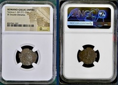 Roman Emperor Tetricus I 271AD-274AD Double Denarius NGC Genuine Ancient Coin