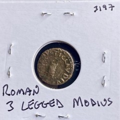 2000 Year Old Ancient Roman Coin 41-54AD Claudius I Quadrans 3 Leg Modius