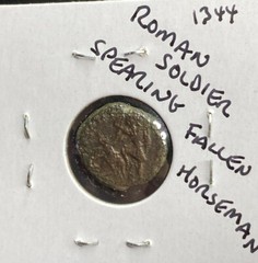 Ancient Roman Coin 348-350 AD Constantius II Fallen Soldier Reverse Genuine