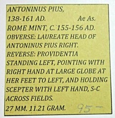 ANTONINUS PIUS. Ae As, 138-161 AD. ROME C. 155-156 AD. PROVIDENTIA REVERSE.