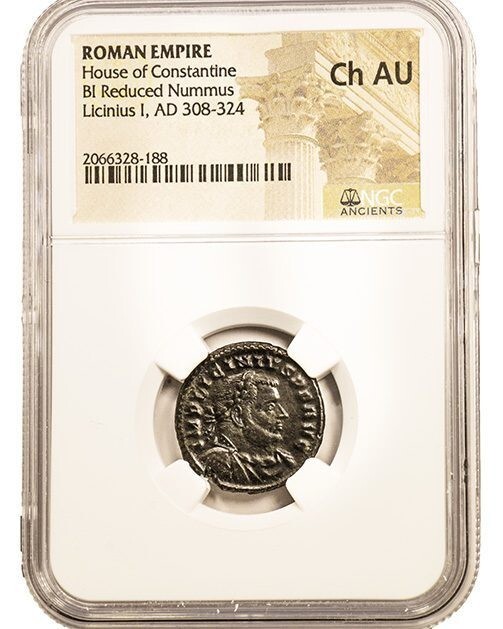 NGC Ch AU Roman AE of Licinius I AD 308 -324 NGC CHOICE ALMOST UNCIRCULATED
