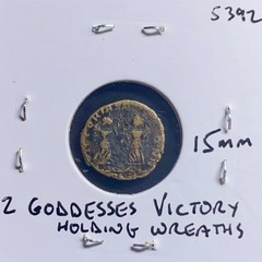 Roman Emperor Constans 342AD-348AD Genuine Ancient Coin 2 Victories Victoriae