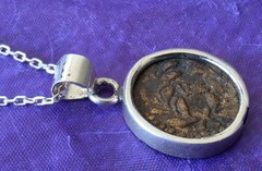 Pontius Pilate Genuine Ancient Jewish Roman Jesus Time Coin 925 Silver Necklace