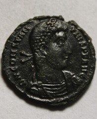 Constantius Victory captive star chi-rho Rare genuine Ancient Roman coin/Superb