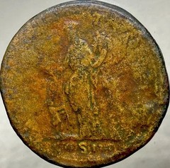 Sestertius Large Ancient Roman Coin 117-138AD Emperor Hadrian Genuine Nice 33mm