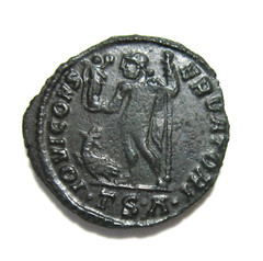 BRONZE FOLLIS. CONSTANTINE I. 307-337 AD. THESSALONICA MINT. JUPITER REVERSE